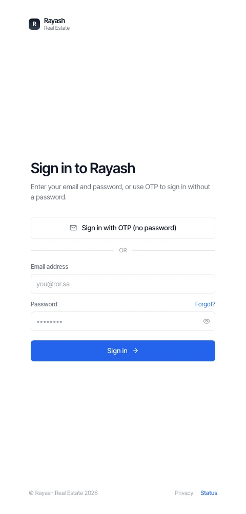 Rayash CRM project visual