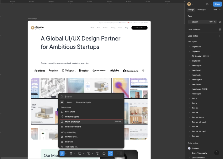 Prototyping Made Easy with Figma AI