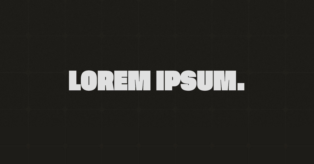 Bold and Oversized Typography