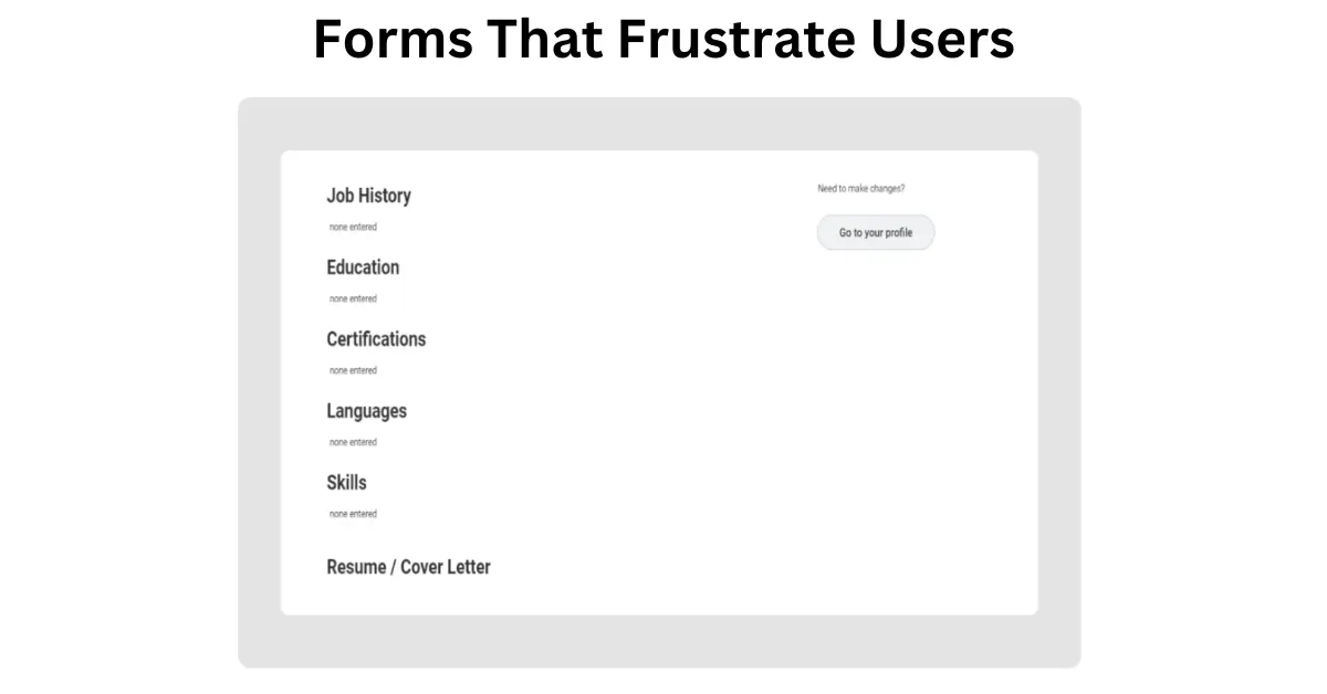 Forms That Frustrate Users